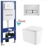 Інсталяція KollerPool AQUA LINE + EDGE White панель змива + підвісний унітаз Kvadro (Торнадо) — Photo 9