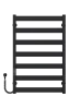 Рушникосушарка електрична Harmony П7 500х800 Deffi фарбована сталь (Чорний, JD04, Ліве підключення) — Photo 5