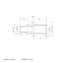 Муфта з'єднувальна перехідна Koer KA.С16-25 - 16(2.2mm) x 25(3.5mm) (KR4859) — Photo 4