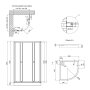 Набір Qtap душова кабіна CRM1088AC5 Clear 2020х800х800 мм + піддон Robin 308812C 80x80x12 см з сифоном — Photo 11