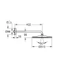 Верхній душ з настінним кронштейном Grohe Rainshower Mono (26557000) — Photo 8