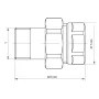 Згін американка 1 "прямий Koer KR.341 (KR0133) — Photo 4