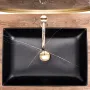 Умивальник (раковина) REA INGA BLACK MARBLE MATT накладний * — Photo 12