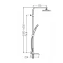 Душова колона зі змішувачем KOER KB-56037-01, 3 функції (Колір хром) (KR6001) — Photo 13