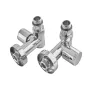 Комплект кранів для рушникосушки кутовий Koer KR.SET.551 - M1/2''xM1/2'' під ТЕН хромований (KR5841) — Photo 7