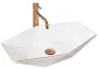 Умивальник (раковина) REA VEGAS ROSE GOLD EDGE накладний * — Photo 6