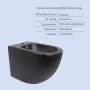  Унітаз підлоговий Robin Ultra Quiet QT13226083AMB 660x360x855 Black + Біде напольне Robin QT13442141CMB 565x360x405 Black — Photo 13