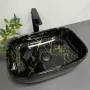 Умивальник (раковина) VBI RAVENNA MARBLE BLACK GLOSSY накладний — Photo 7