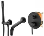 Змішувач для ванни та душу REA LUNGO BLACK + BOX прихованого монтажу — Photo 14