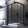 Twin slide душ.огорожа прям 120x90,скло прозоре, профіль чорний мат. AM.PM W90UG-404-120290-BT Gem — Photo 5