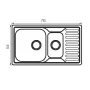 Мийка кухонна Zerix Z7850A-08-180E Armonia (Satin) (ZS0576) — Photo 5