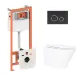 Готове рішення Qtap для ванної кімнати: підвісний унітаз Swan Ultra Quiet 520x360x320 + комплект інсталяції Nest 4 в 1 (кругла клавіша Black mat) — Photo 9