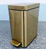 Відро для сміття з плавним закриттям прямокутне Mixxus Premium Quadro-TC0105 Brushed Gold 5 л (колір матове золото) (MI8394) — Photo 38