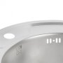 Кухонна мийка Lidz 490-A 0,6 мм Satin (LIDZ490A06SAT160) — Photo 13