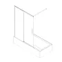 Шторки скляні на ванну розсувні Koer SR BS06-120x150-TR-01 прозоре скло Easy Clean 6мм, хром (KR5945) — Photo 34