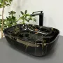 Умивальник (раковина) VBI RAVENNA MARBLE BLACK GLOSSY накладний — Photo 6