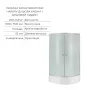 Комплект для душевої Latwa: Душева кабіна LLSC9090SATMIDFR2SET+Душева система на 3 споживача LDLAT1030WHI45427 — Photo 8