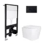 Готове рішення Qtap для ванної кімнати: підвісний унітаз Tern Ultra Quiet 525x345x360 + комплект інсталяції Standard (лінійна клавіша Black) — Photo 7