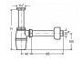 Сифон для умивальника з відведенням, 1 1/4, пластик — Photo 3
