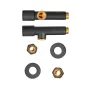 Комплект кранів для рушникосушки кутовий Koer KR.SET.535 BLACK - M1/2''xM1/2'' подовжений (KR5844) — Photo 7