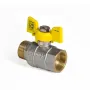 Кран кульовий KOER KR.218.G - 3/4" FM ГШМ YELLOW, ручка "метелик" жовта (KR0094) — Photo 5