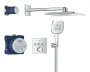 Душова система прихованого монтажу на 3 виходи з термостатом Grohe Grohtherm SmartControl (34864000) — Photo 6