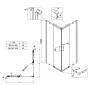 Душова кабіна без піддону Koer SR SC03-100x100x200-TR-01 прозоре скло Easy Clean 6мм, хром (KR5357) — Photo 18