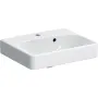 SMYLE SQUARE рукомойник 45*16*36см, с ассиметричным переливом, отв для смесителя в центре, перелив видимый — Photo 2