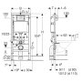 Комплект: MERIDIAN Rimless унітаз підвісний 48см, з сидінням Slim, slow closing + DUOFIX Basic монтажний елемент з бачком, без клавіші, з траверсою — Photo 3