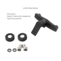 Комплект змішувачів для душу Qtap Nihonto Black Matt QTNH4022101CB+QTNH1022101CB з лійкою, шлангом та кронштейном — Photo 12