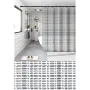Шторка для ванної ZERIX SCP-013-240x200 з PEVA (поліетиленвінілацетату) (Візерунок "Клітина" сіра) (ZX6086) — Photo 4