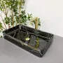Умивальник (раковина) VBI TRIEST BLACK MARMO GLOSSY накладний — Photo 5