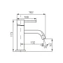 Змішувач для раковини VBI MILANO GRAPHITE низький — Photo 3
