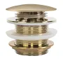 Донний клапан для ванни VBI BRUSHED GOLD click-clack, універсальний — Photo 2