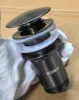 Донний клапан для раковини з переливом KOER PW-07-07 автоматичний (Click-Clack) (Колір графітовий) 1 1/4'' (KR6483) — Photo 18