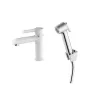 Змішувач для раковини Qtap Grand (з гігієнічним душем) QTGRA272CRW45671 Chrome/White — Photo 2