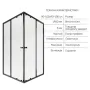 Комплект для душа Qtap: Душова кабіна Pisces 109-11SC5, квадрат, 90-105x90-105, скло 5мм Clear + Лінійний трап QT Dry FF304-600MBLA — Photo 12