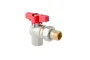 Кран з американкою кутовий Koer Extreme KE.228-20 - 3/4" ручка "метелик" червона (KR5764) — Photo 4