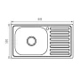 Мийка кухонна Zerix Z8050L-08-180E (Satin) (ZS0595) — Photo 5
