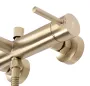 Змішувач для ванни та душу REA LUNGO BRUSHED GOLD настінний з виливом — Photo 10