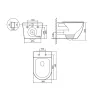 Унітаз підвісний Robin Ultra Quiet 490×365×325 мм, Marble, з сидінням Slim Duroplast / Soft-close / Quick Release QT13332381АSMR Qtap — Photo 9