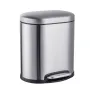 Відро для сміття з плавним закриттям овальне Mixxus Premium Topper-TC0205 SS Color 5л колір нержавійка (MI7059) — Photo 24