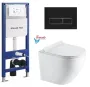 Інсталяція KollerPool AQUA LINE + EDGE Black панель змиву + підвісний унітаз ROUND Smart з сидінням Soft-close ( змив Tornado 3,0 ) — Photo 10