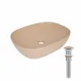 Раковина накладна Qtap Aquarius 470x380x120 мм, Beige, прямокутна, з донним клапаном QTAQA188SB49781 — Photo 5
