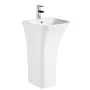 Раковина моноблок Mixxus BEVEL-1101 з отвором під змішувач та переливом 450х435х835mm (MI6697) — Photo 4