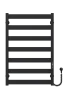 Рушникосушарка електрична Harmony П7 500х800 Deffi фарбована сталь (Чорний, JD04, Праве підключення) — Photo 5