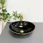Умивальник (раковина) VBI PARMA BLACK GOLD EDGE накладний — Photo 7