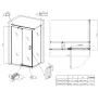 Душова кабіна без піддону Koer SR SC02-120x90x200-TR-01 прозоре скло Easy Clean 8мм, хром (KR5354) — Photo 11