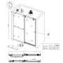 Двері в нішу Koer SR SD06-140x220-TR-07 прозоре скло Easy Clean 8мм, графіт (KR5369) — Photo 30