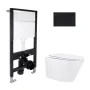 Готове рішення Qtap для ванної кімнати: підвісний унітаз Swan Rimless 520x360x320 + комплект інсталяції Standard (кругла клавіша Black) — Photo 6